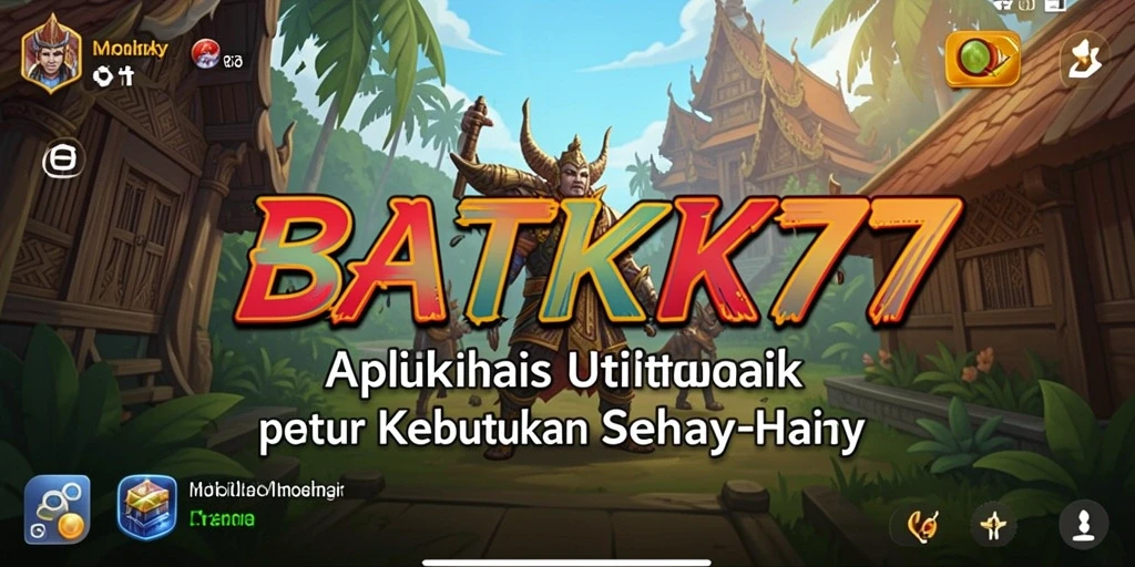 Tampilan antarmuka aplikasi BATIK77 yang sederhana dan efektif.