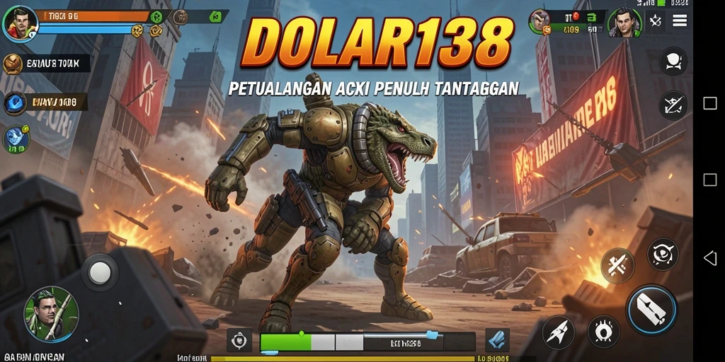 Screenshot gameplay DOLAR138 menampilkan aksi seru dan karakter heroik.