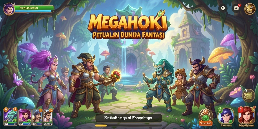 Tangkapan layar MEGAHOKI menampilkan aksi seru dalam petualangan yang memukau.